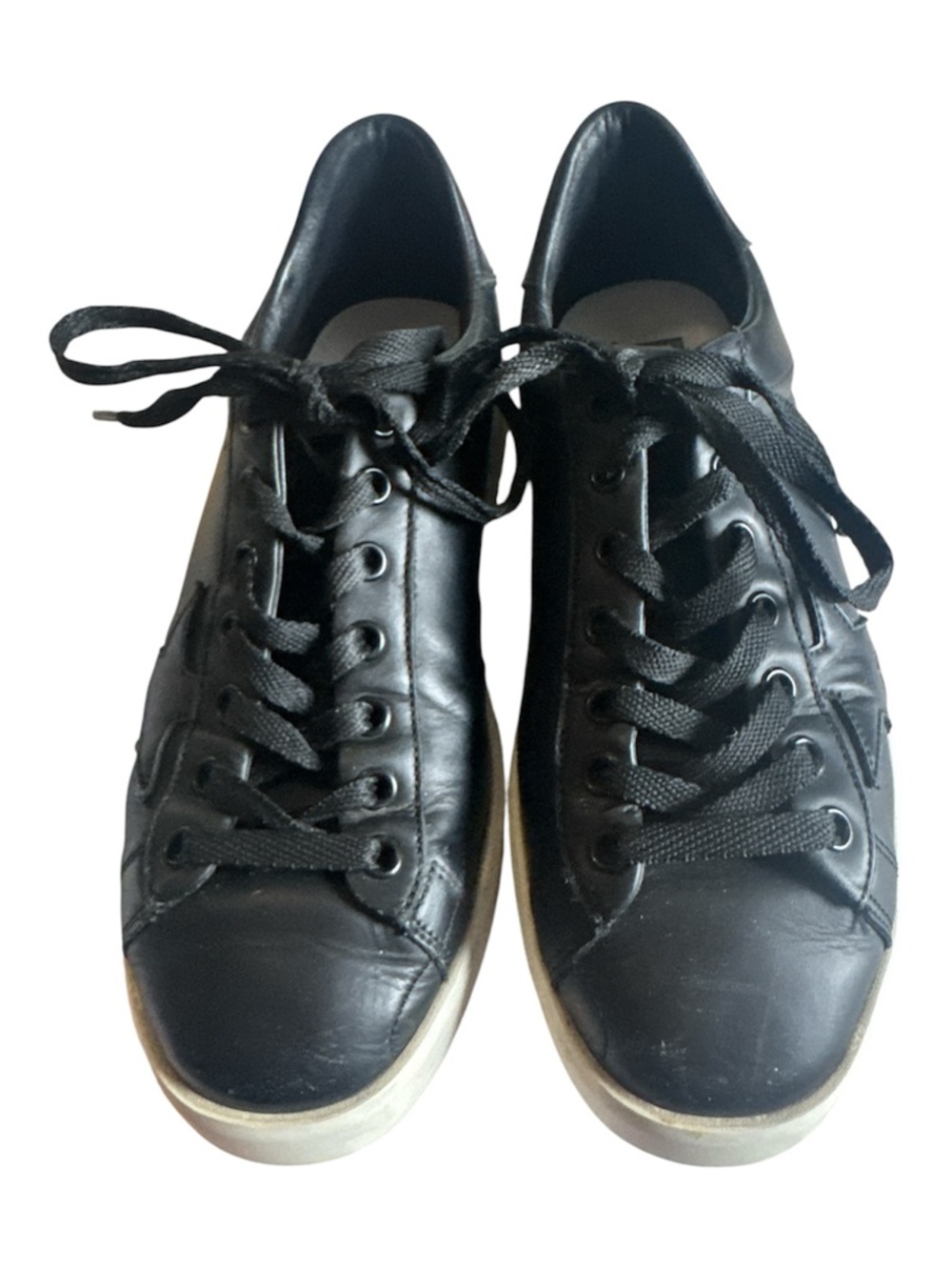 Golden Goose Pure Star Black Leather Sneakers- Size 37 / 7. - Picture 4 of 10